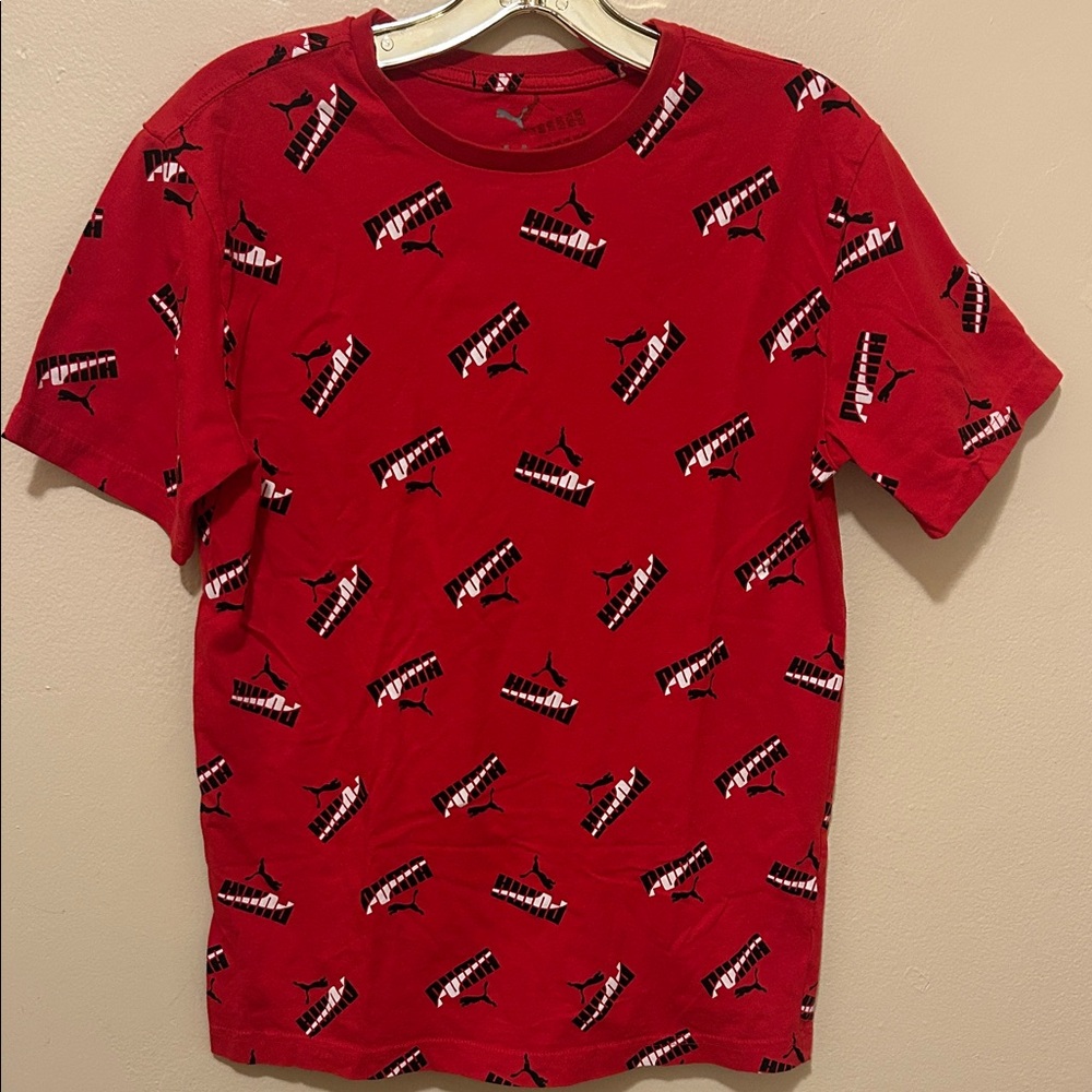 Puma Red T-Shirt with Graphic Print
